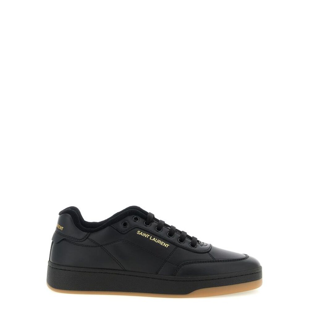 Saint Laurent Black Calfskin Low Top Men's Sneakers - Picture 1 of 4
